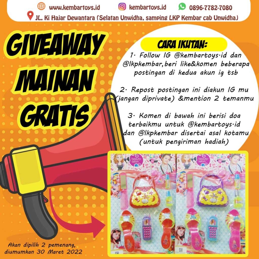 GIVEAWAY MAINAN GRATIS copy
